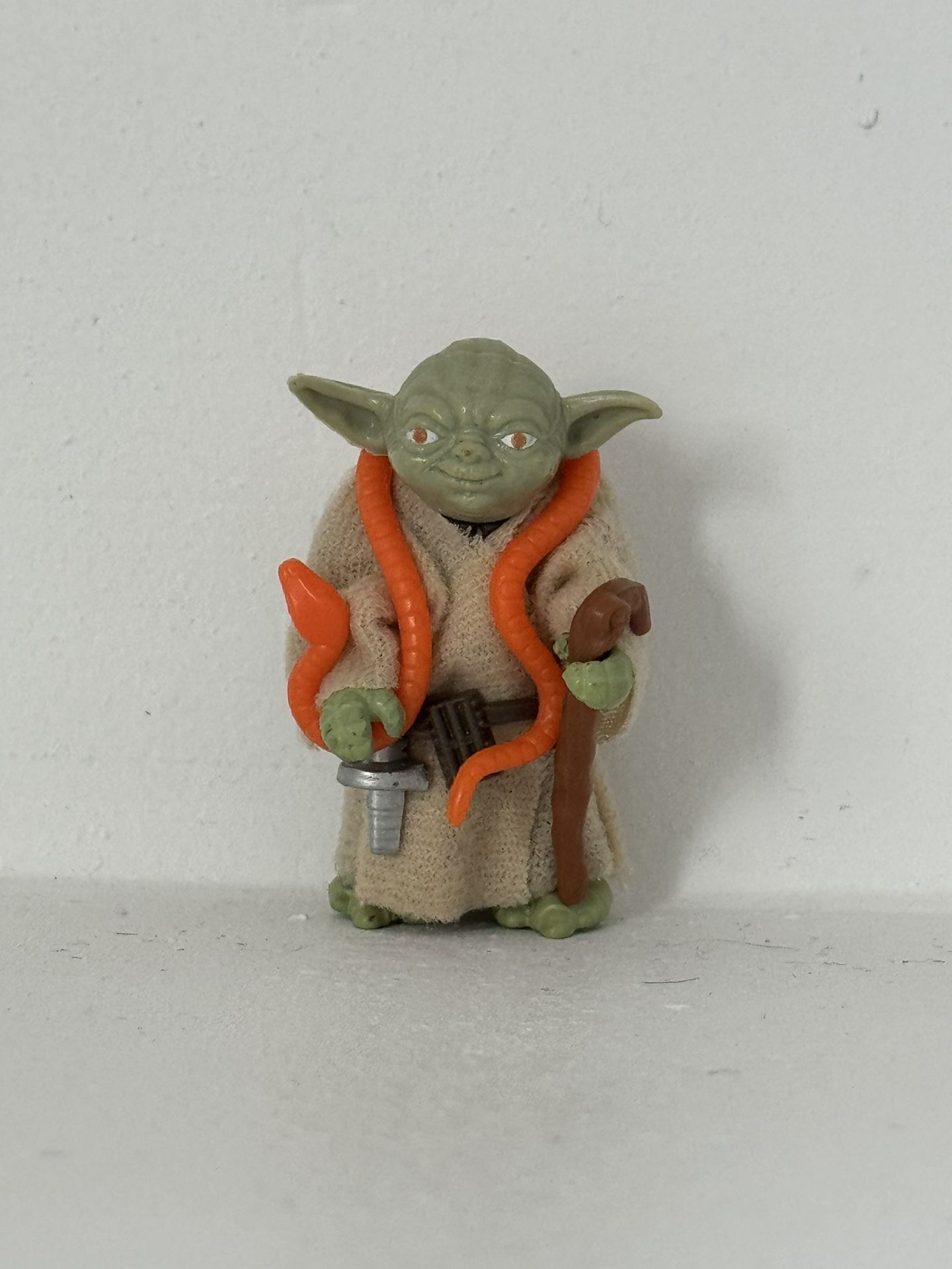1980 Vintage Kenner Star Wars Figure Yoda Complete w/orange Snake
