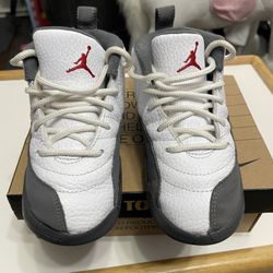 Jordan 12 Retro White Dark Grey  Shoes (TD)