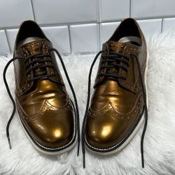 Cole Haan Men’s Original Grand Wingtip Derby Gold SZ 7 W Pre-Owned Shoes