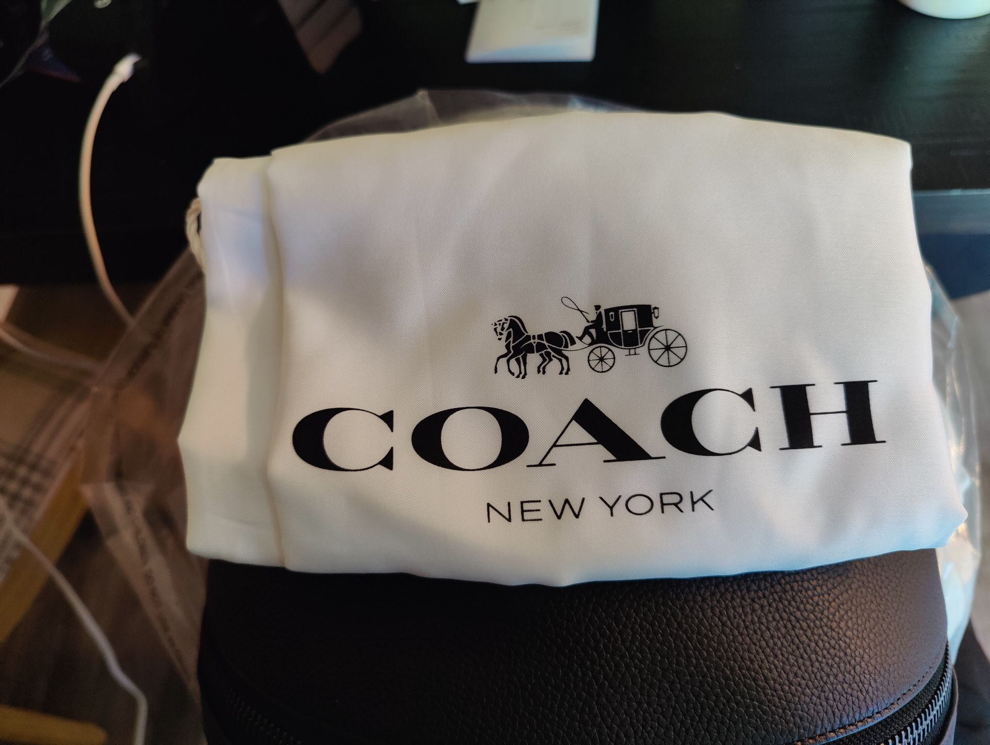 Coach Brand Real Pebble Genuine Leather Black Backpack - Brand New With Tags Originally $530+