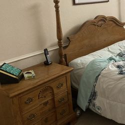 Solid Wood Bedroom Set + Mattress (bed frame sold)