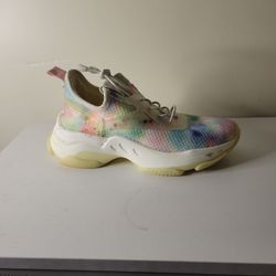 Steve Madden NY90 Myles Rainbow Pastel Sneakers Shoes MYLE01SI Women's Size 6.5M