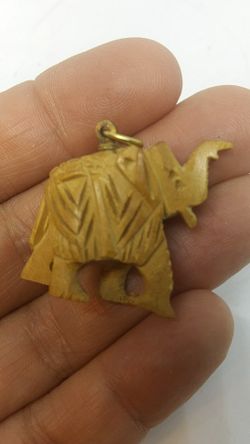 CARVED WOOD ELEPHANT INDIA