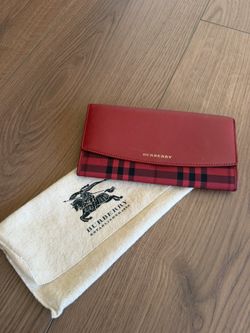Burberry Wallet Red Color