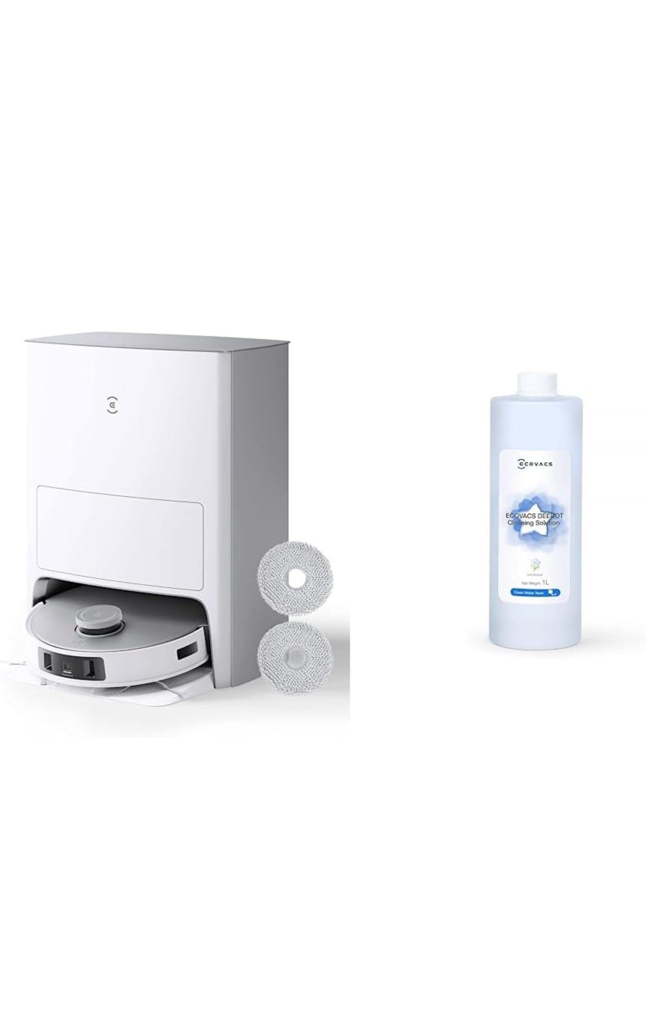 ECOVACS DEEBOT T20 Omni Robot Vauum and Mop, Hot Water Mop Washing, Self-Emptying, Hot Air Drying, 6000Pa Suction, OZMO Turbo Spinning Mop with Auto M
