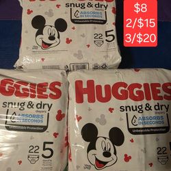 Size 5 Huggies Diapers