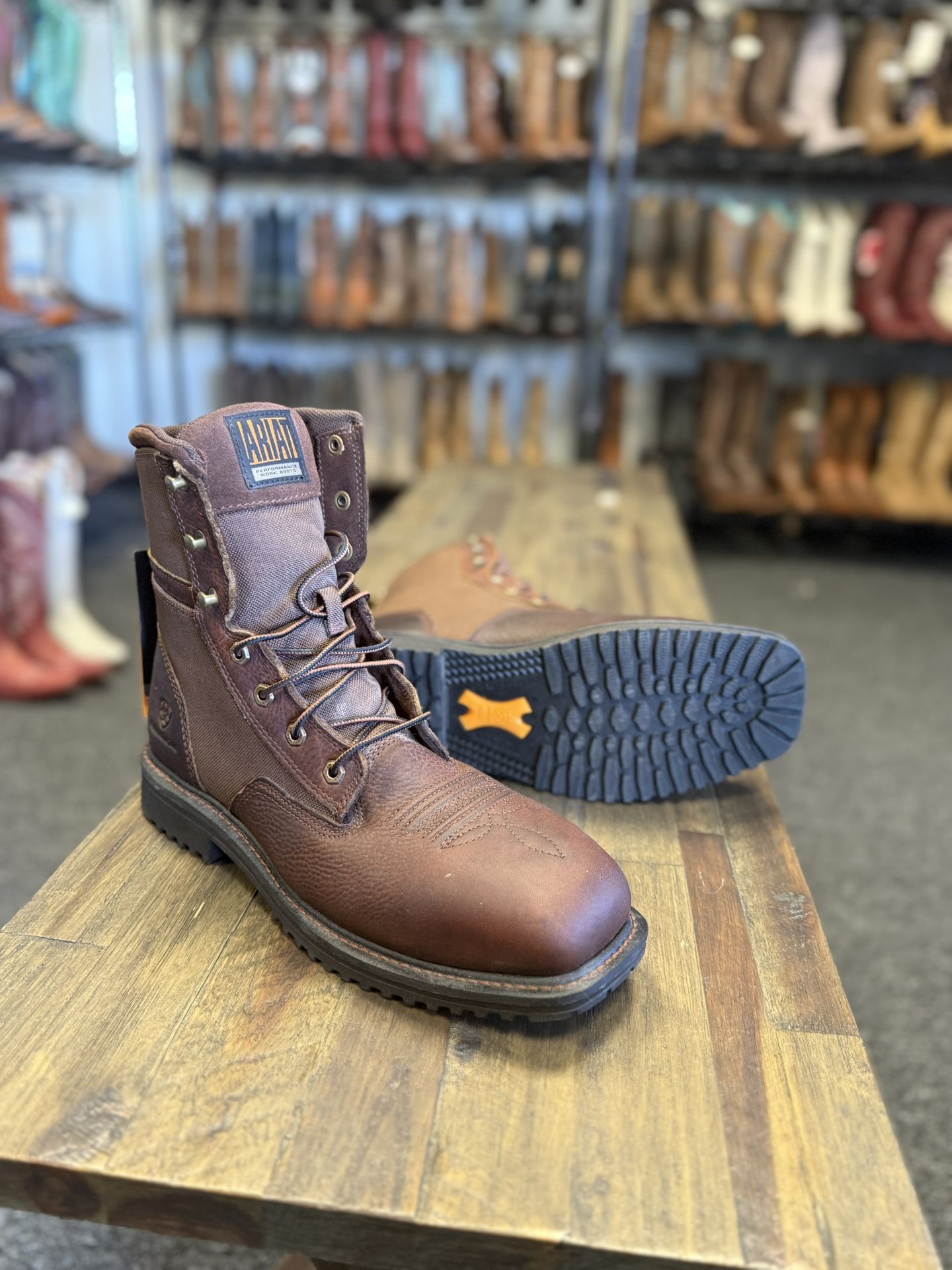 Ariat RigTek 8" Wide Square Toe Composite Toe Work Boot 10