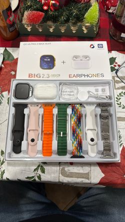 Nuevo Paquetes De Reloj Inteligente Y Audífonos