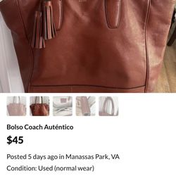Bolso Coach Auténtico 