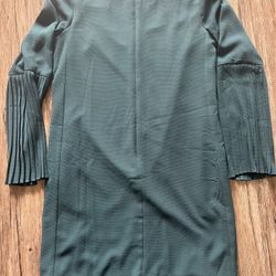 Emerald Green Accordion Sleeve Dress