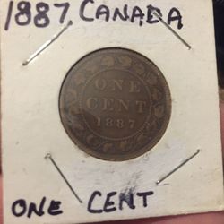 Vintage 1887 Canada one cent