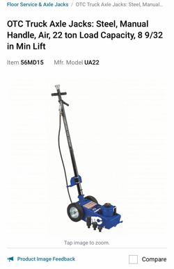 OTC UA22 Air/Manual Truck Axle Jack 22 Ton