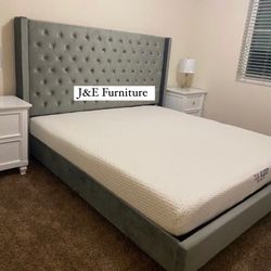 King Size Bed Frame With Mattress 