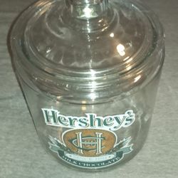 Hershey Glass Container With Cover