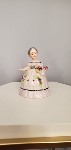 Vintage Ucagco Southern Belle Ceramic Bell Figurine Japan  🔔 