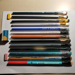 Lot of 13 Pencils! 1 full mixed Dozen all limited Blackwing + 1 Eberhard Faber Microtomic. (Limited Editions, Volumes, Base set, Palomino.)