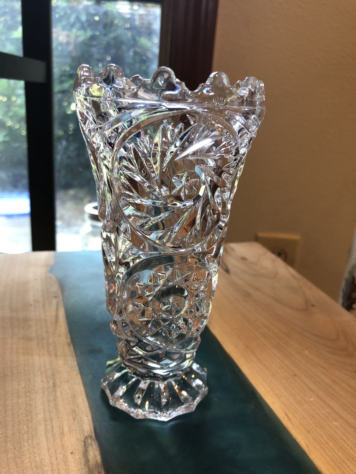 Vintage Cut Glass Vase