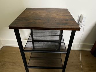 Set of 2 Industrial Bedside Tables / Nightstands with Mesh Shelves