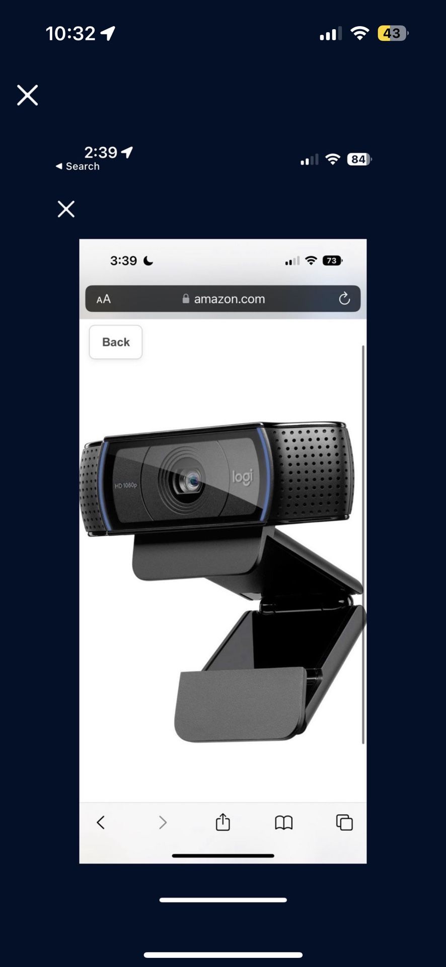 NEW Logitech C920x HD Pro Webcam, Full HD 1080p/30fps Video Calling, Clear Stereo Audio, HD Light Correction, Works with Skype, Zoom, FaceTime, NEW