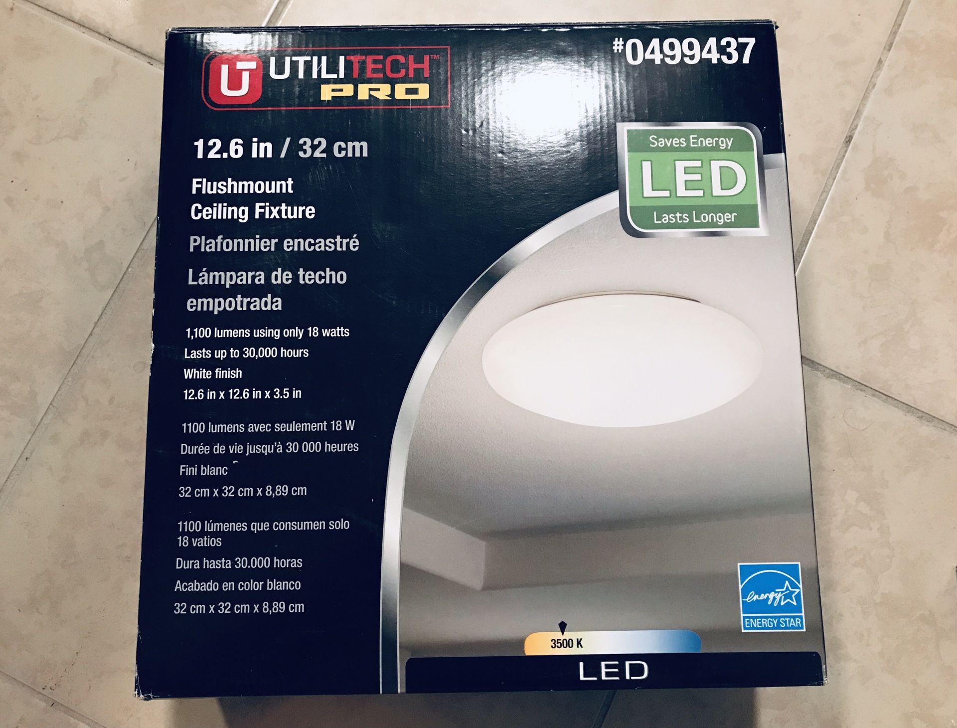 LED Light fixture (Utilitech Pro LED Flushmount Ceiling Fixture)