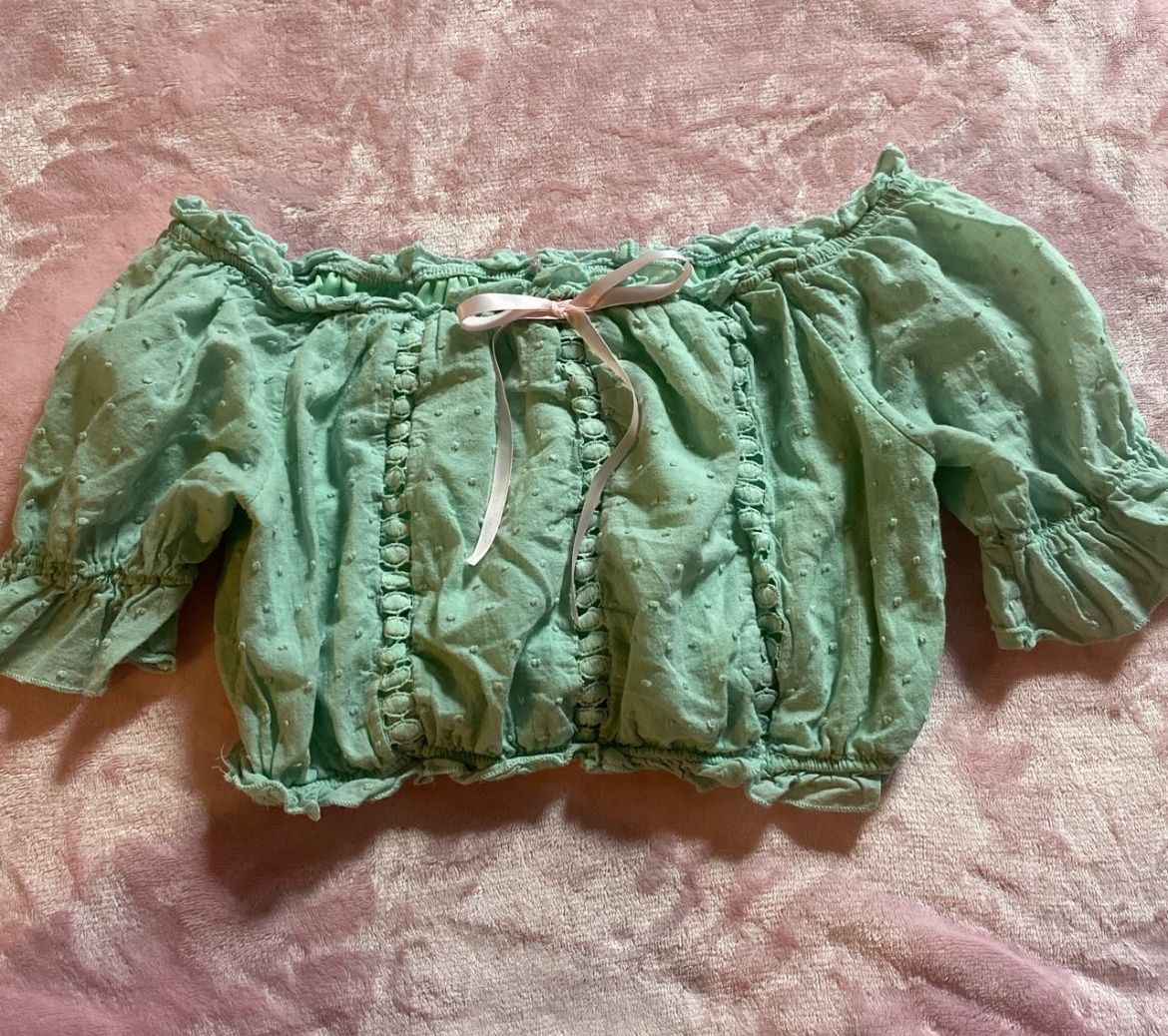 cottage coquette crop top