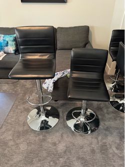 Adjustable height bar stools (set of 4)