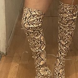 Snake Height knees Boots 