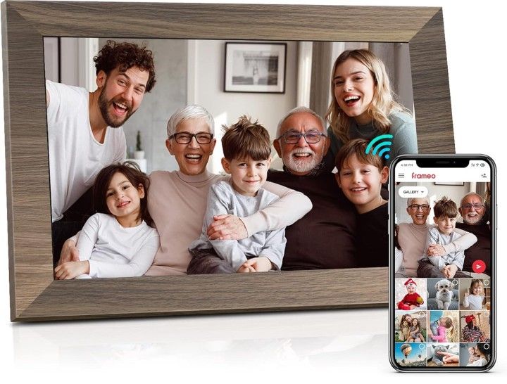 10.1 WiFi Digital Picture Frame, IPS Touch Screen Smart Cloud Digital Photo Frame with 16GB Storage, Wall Mountable, Auto-Rotate, NEW