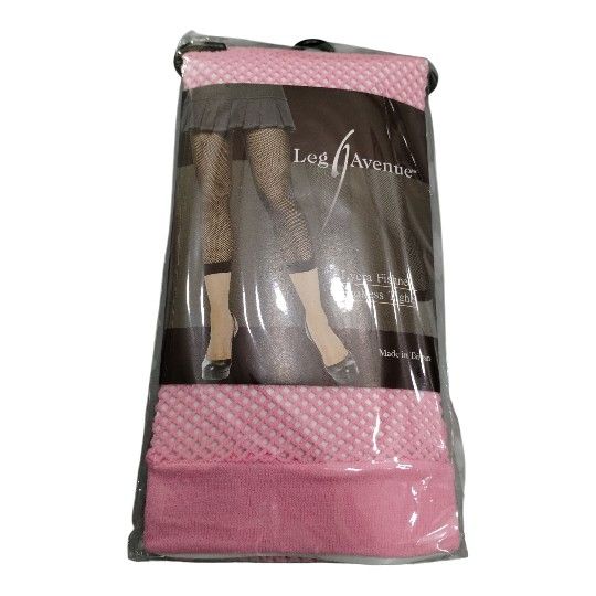 Leg Avenue Pink Fishnet Leggings Tights New Women's Halloween Costume