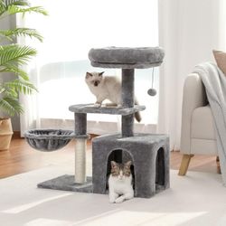 Cat Kitten Scratching Post Hammock Condo Tower Tree Indoors Cats