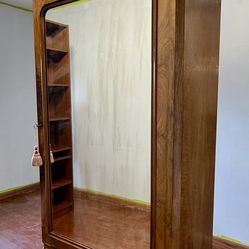 Antique Armoire With Mirror