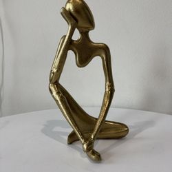 Abstract Gold Metal Statue Decor