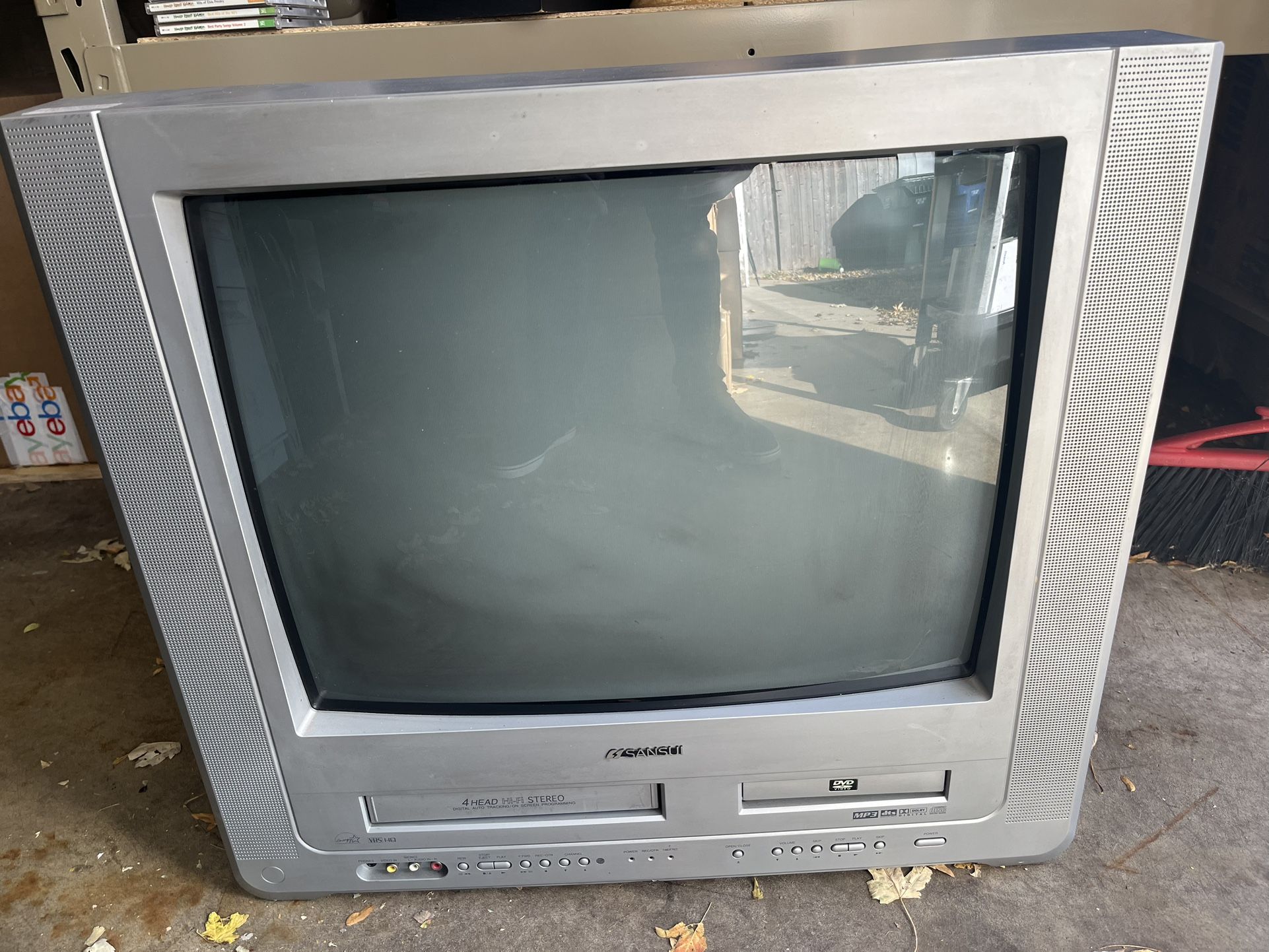 Sansui 20” CRT TV, VCR, DVD Combo Player Retro Gaming TDC2075A