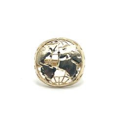 10kt Gold Open World Satin Ring 6.10grams Size 11 166852 1