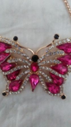 Necklace, butterfly, 20$