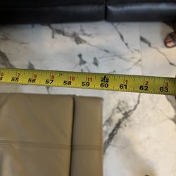 Two Top Grain Leather Sofas (cream Color)