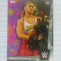 2018 Topps WWE Ronda Rousey #25 Rookie Card RC MMA UFC Women's Division Wrestle World Wrestling Sports Collectible Trading Pro Professional