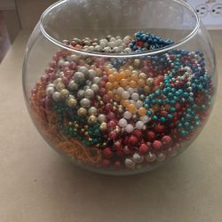 Beads In A Crystal Dish 
