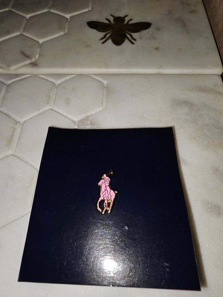 Polo Pink Pony Pin Supports Breast Cancer