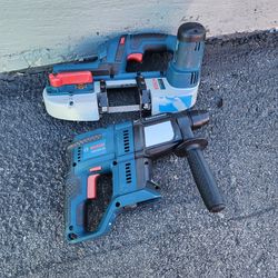 18 volt band Saw  and Hammer Drill no battery no charger $100 for both