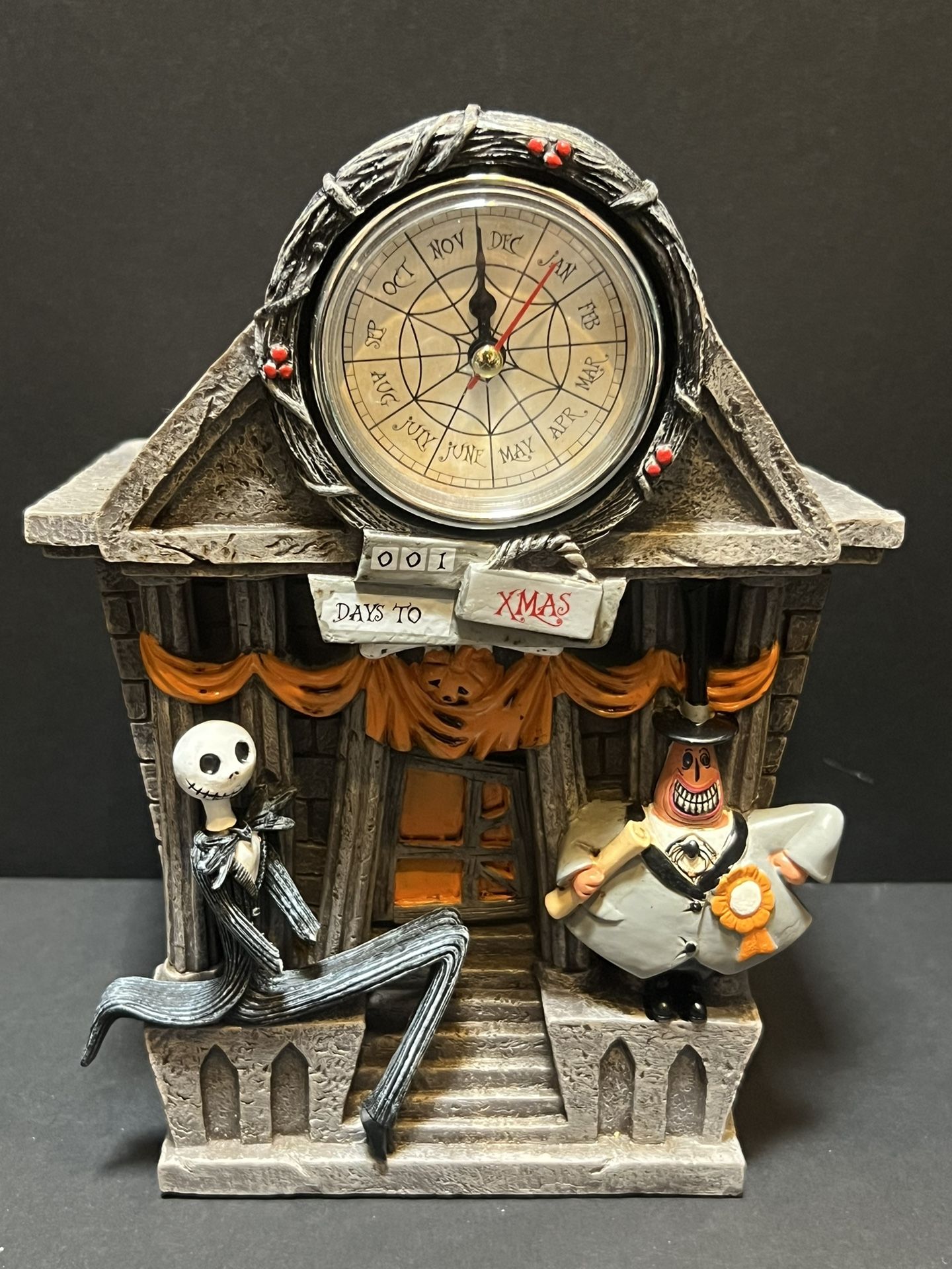 The Nightmare Before Christmas Money Bank with Clock Jack Skellington As-Is