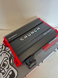CRUNCH 3500 WATTS MONOBLOCK 1 OHM STABLE BUILT IN CROSSOVER WITH BASS CONTROL CAR AMPLIFIER BRAND NEW PRICE IS LOWEST INSTALL NOT AVAILABLE pickup onl