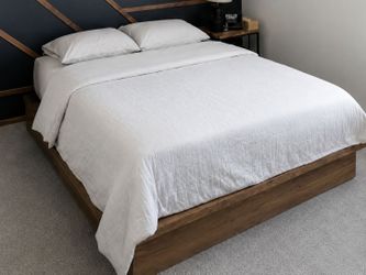 Queen Platform Bed Frame + Mattress – $150 OBO