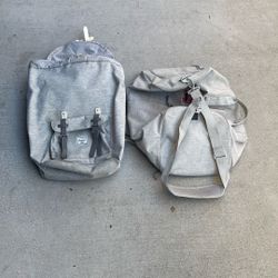 Light Grey Herschel Backpack And Duffel Bag