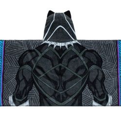 Avengers Black Panther Hooded Towel Wrap:  🐆 51" X 22", 100% Cotton 💙