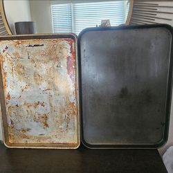 (2) MEGA 15" x 21" BAKER/BAKING Cookie PANS/SHEETS