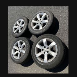 4 — 215/60r16 5x114.3 5x4.5 Stock Nissan Altima Kia Optima Cr-v Camry Corolla Civic Accord Altima Sentra Camry Rims Wheels Good 90% Treads Tires!!!!!!