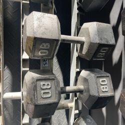 80lb Dumbbells 