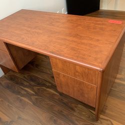 Desk 30”x60” With Drawers Cherry