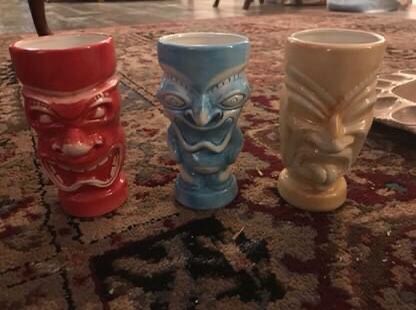 !!REDUCED!!- Ceramic Tiki Mugs- WAS $35 NOW $15